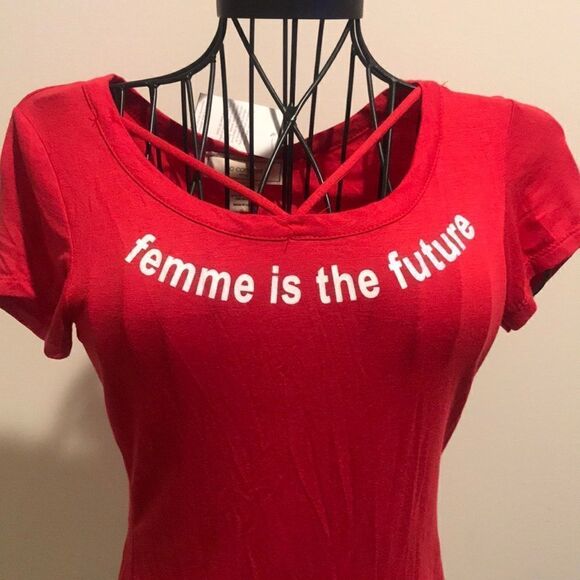NWT femme is the future Tee - Size JR Small - Picture 3 of 6